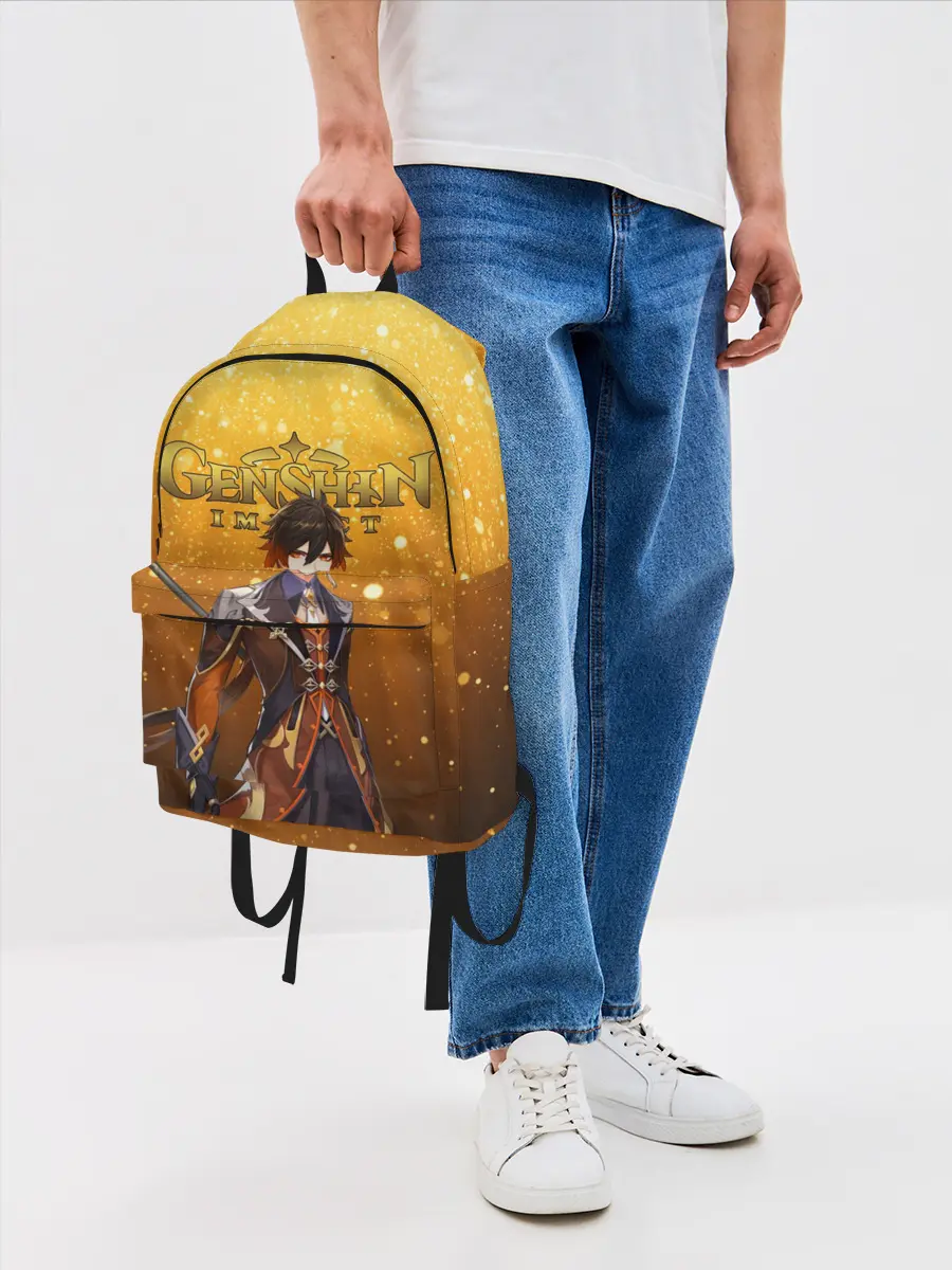 Рюкзак джинсовый / GENSHIN IMPACT ЧЖУН ЛИ