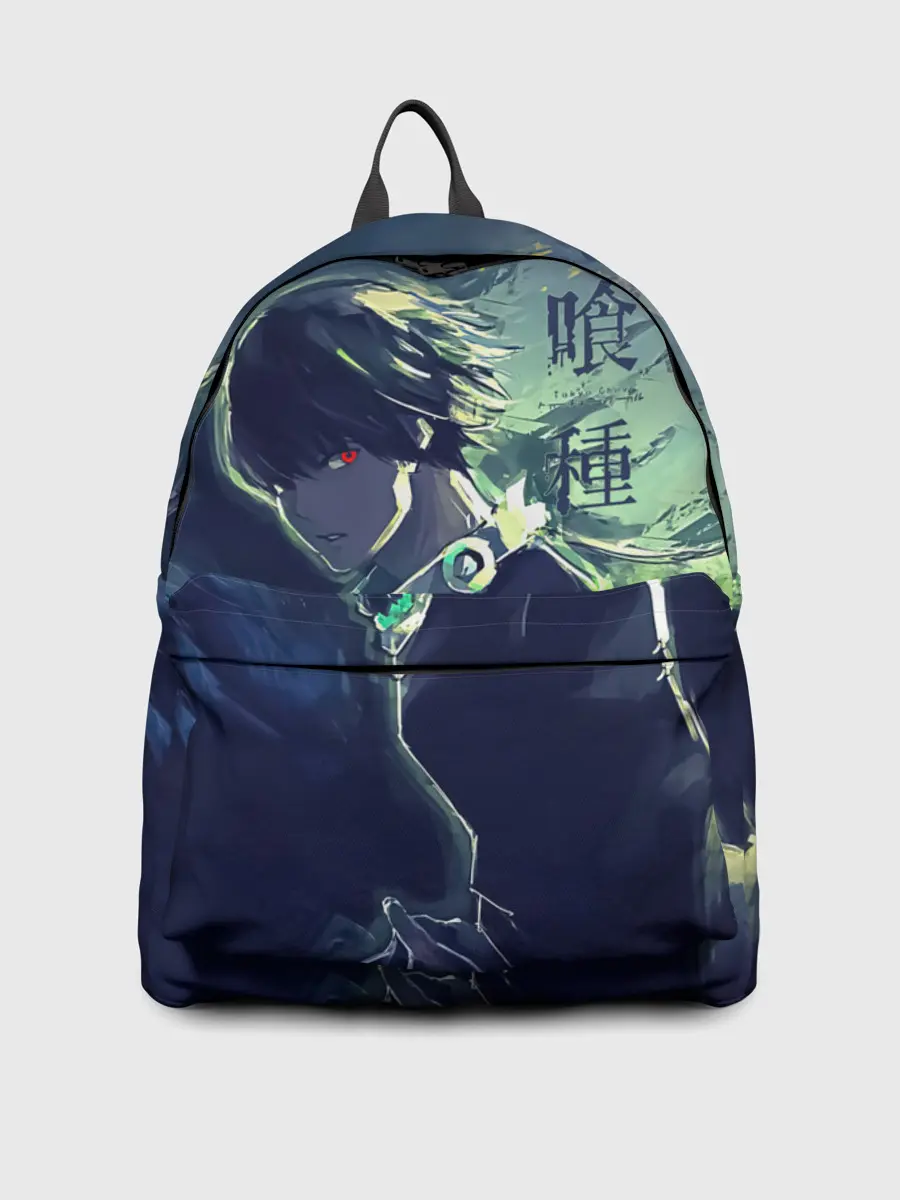 Рюкзак джинсовый / Зеленая маска Канеки Кен