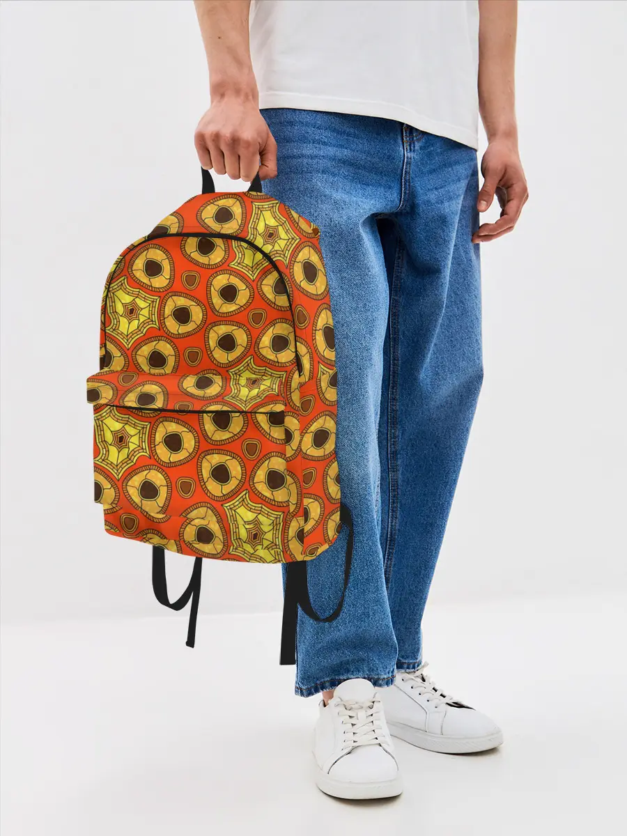 Рюкзак джинсовый / Древний африканский узор