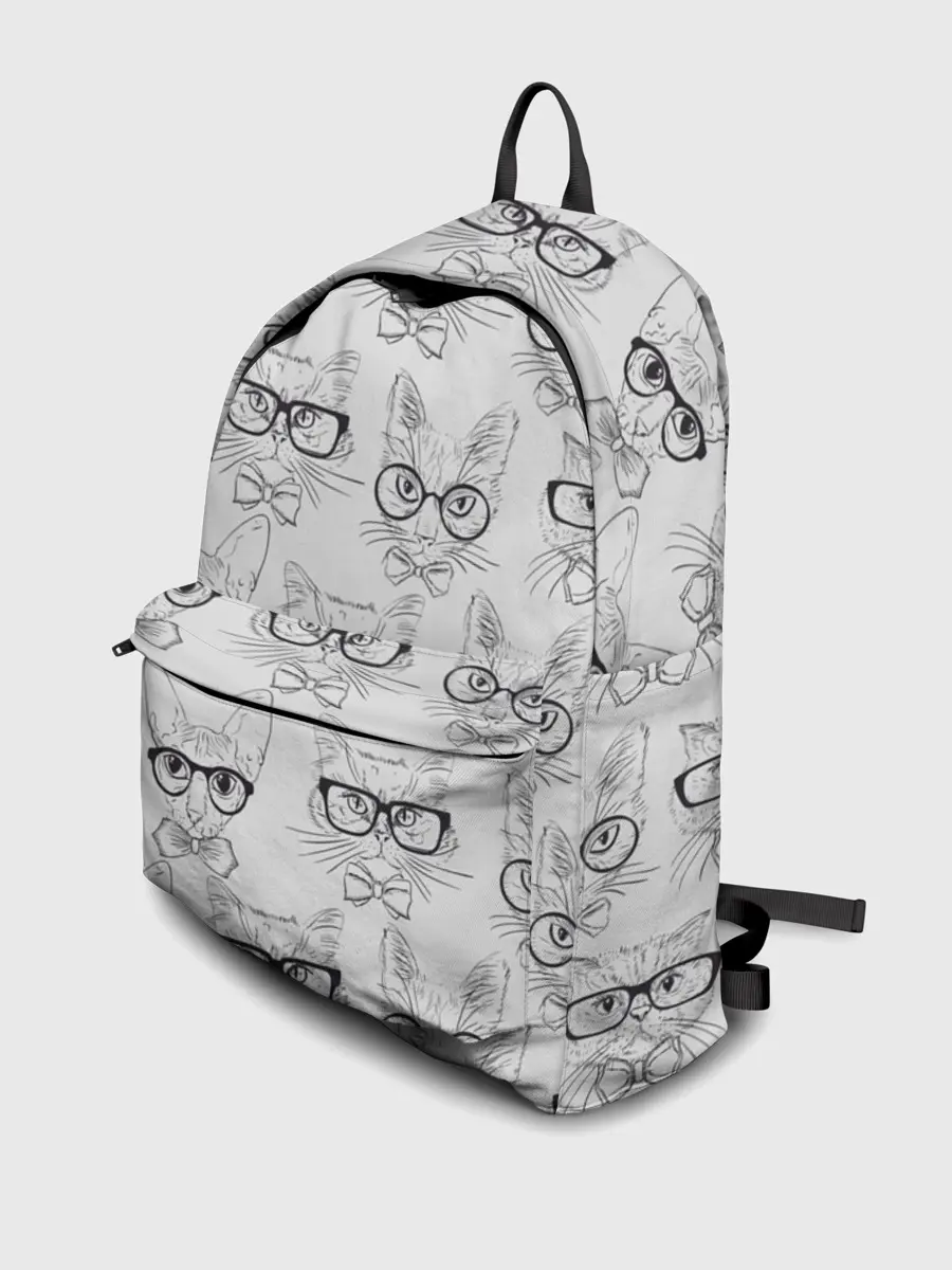 Рюкзак джинсовый / Кошки в очках