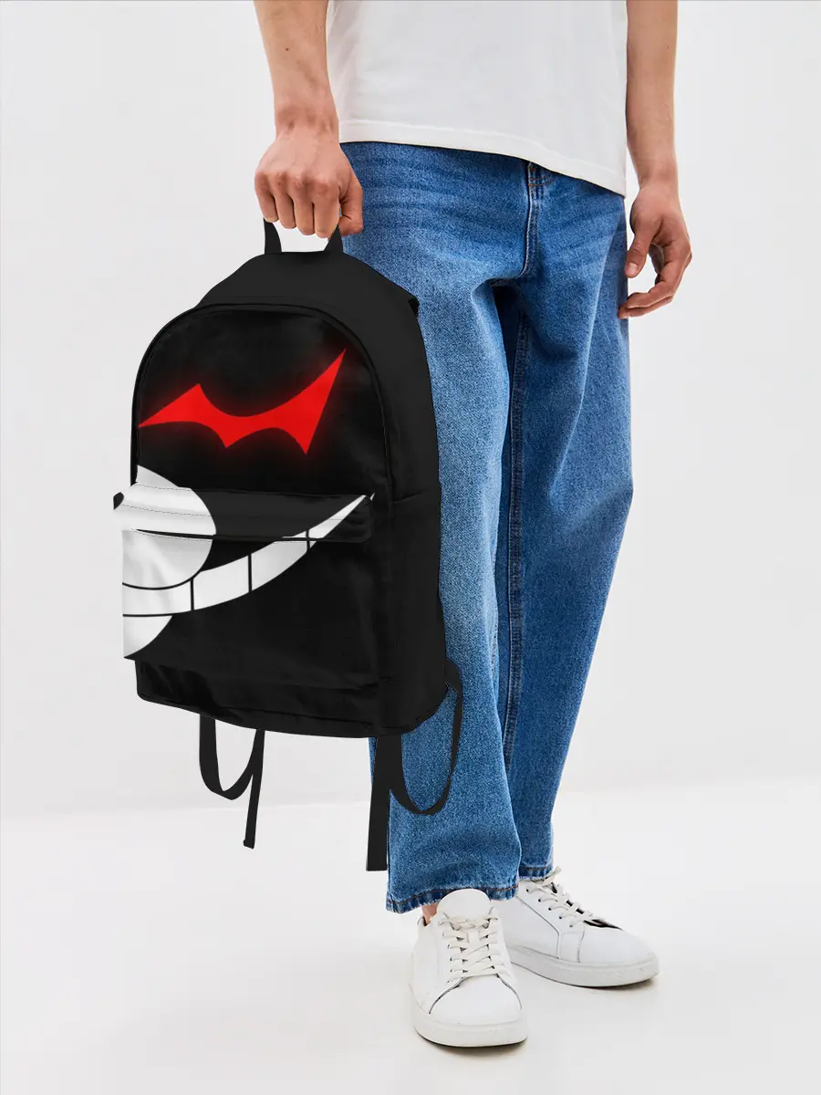 Рюкзак джинсовый / monokuma пол лица