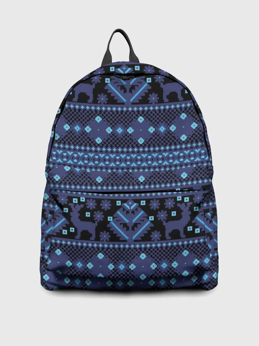 Рюкзак джинсовый / Русские народные узоры