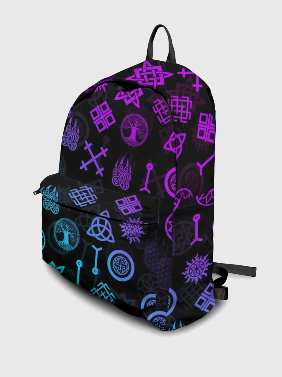 Рюкзак джинсовый / СЛАВЯНСКИЕ РУНЫ | ПАТТЕРН