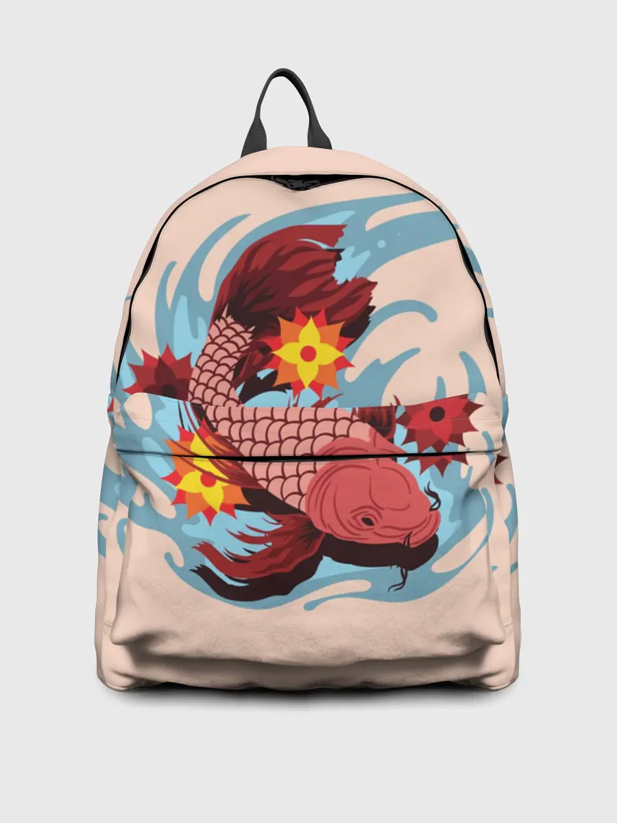 Рюкзак джинсовый / Японский Карп