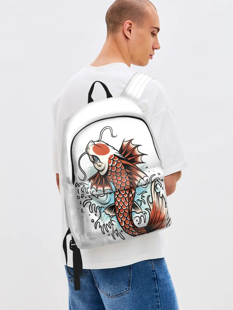 Рюкзак джинсовый / Карп Кои