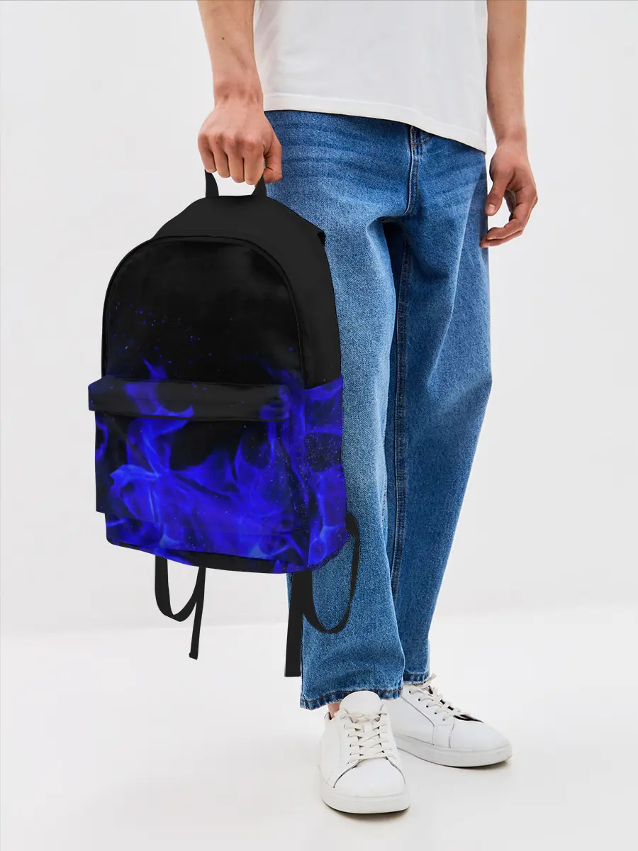 Рюкзак джинсовый / Синий Огонь