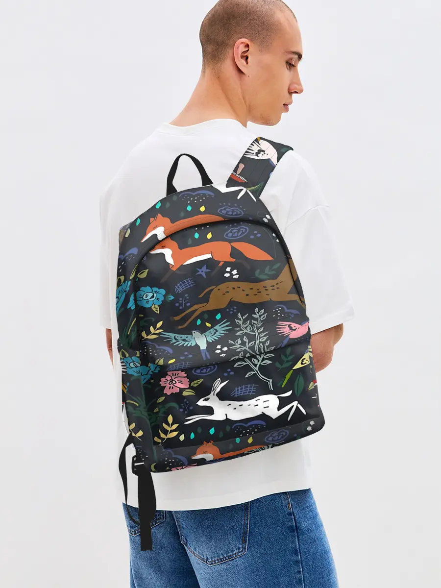 Рюкзак джинсовый / Звери и Природа