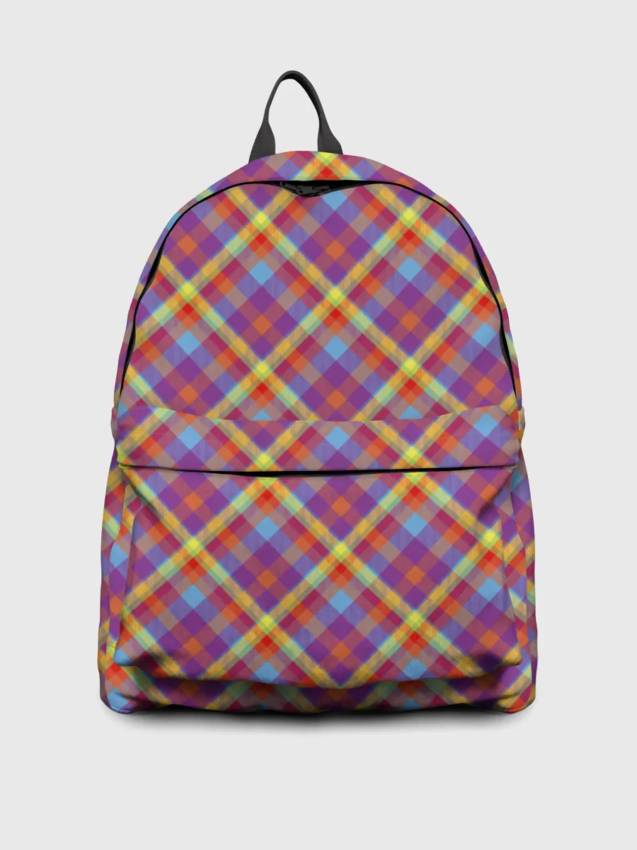 Рюкзак джинсовый / Клеточный узор