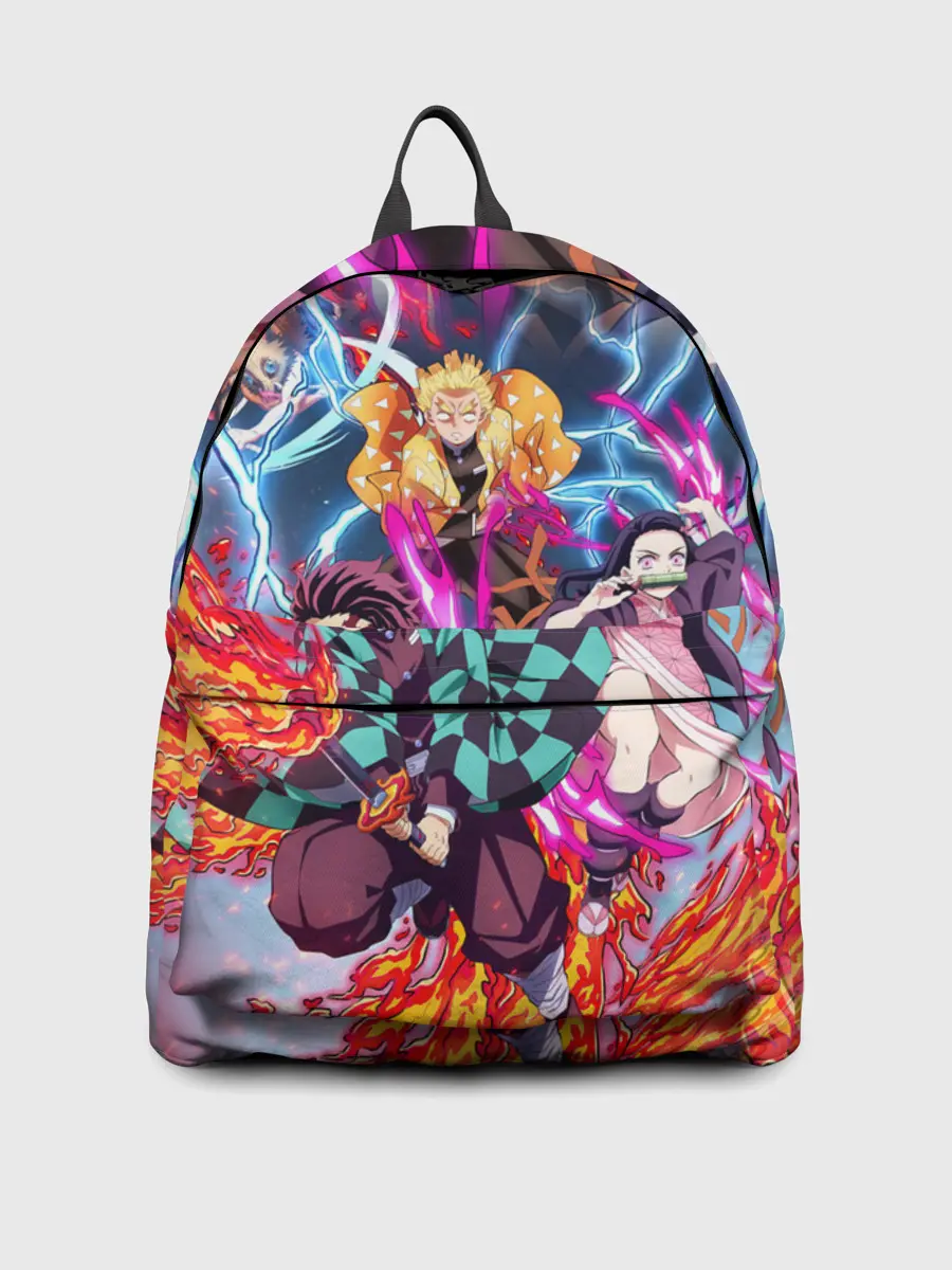 Рюкзак джинсовый / КЛИНОК РАССЕКАЮЩИЙ ДЕМОНОВ