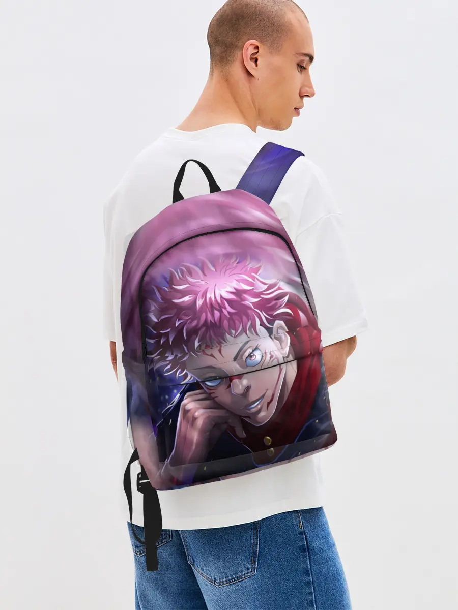 Рюкзак джинсовый / JUJUTSU KAISEN | SUKUNA вихрь