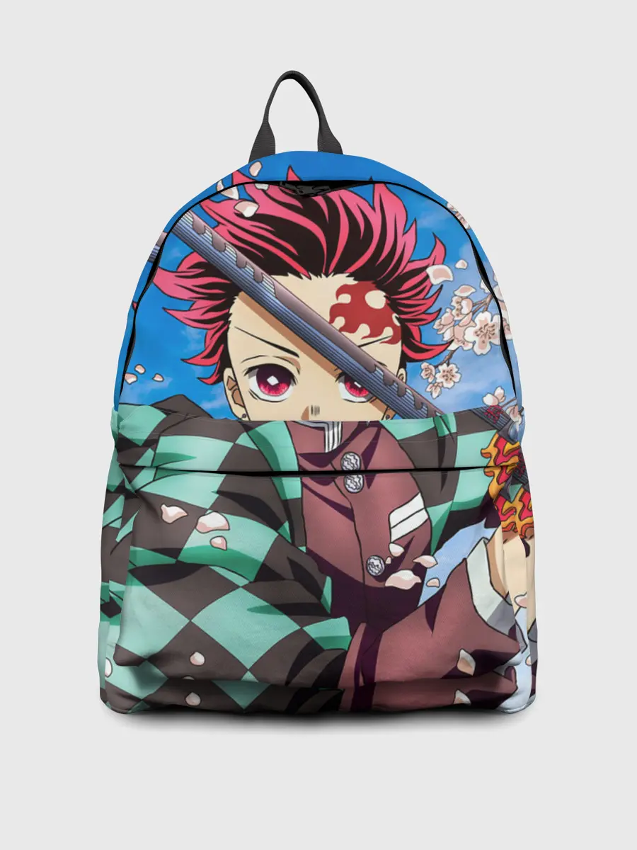 Рюкзак джинсовый / КЛИНОК РАССЕКАЮЩИЙ ДЕМОНОВ