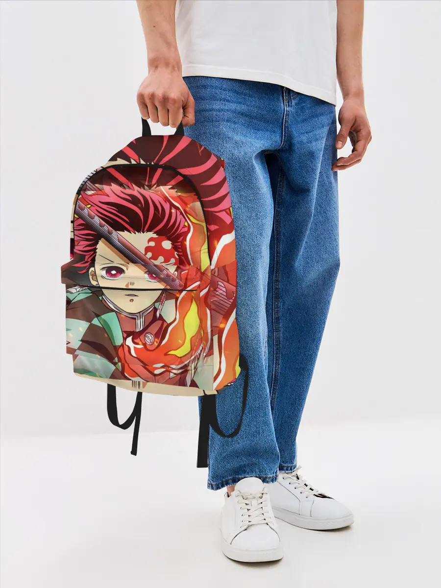 Рюкзак джинсовый / КЛИНОК РАССЕКАЮЩИЙ ДЕМОНОВ