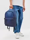 Рюкзак джинсовый / Сине-черная Геометрия Линий