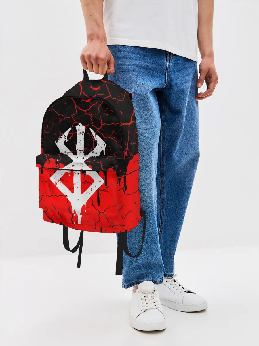 Рюкзак джинсовый / Берсерк символ