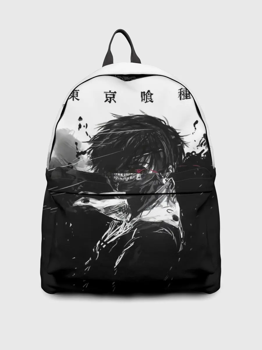 Рюкзак джинсовый / Канеки Кен черно-белый