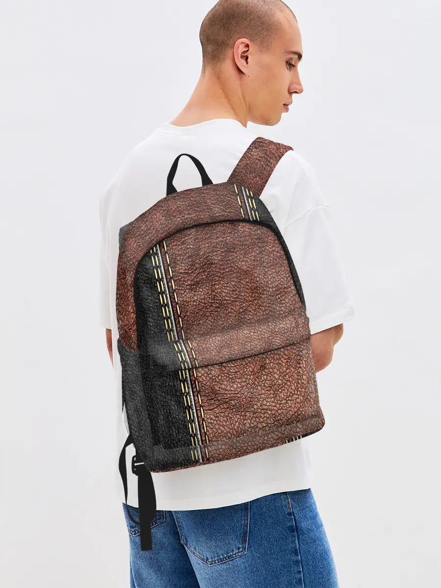 Рюкзак джинсовый / Текстура Кожи