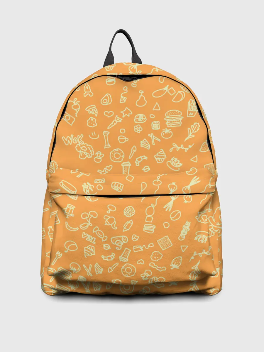 Рюкзак джинсовый / оранжевая еда