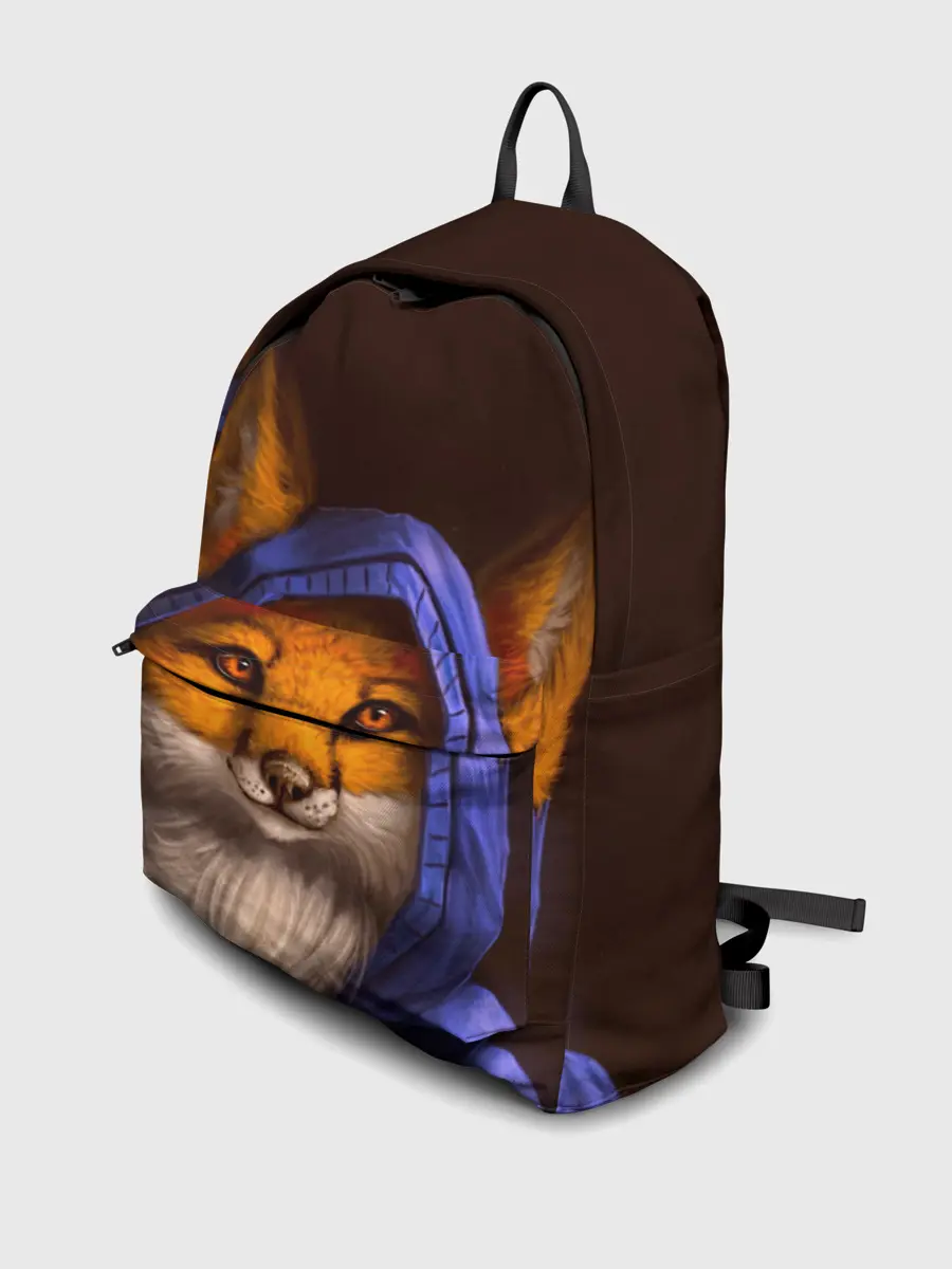 Рюкзак джинсовый / Лисенок в капюшоне