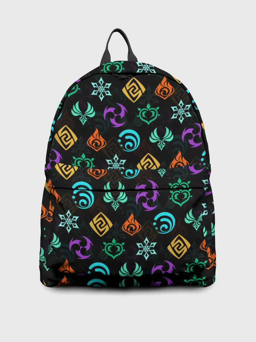 Рюкзак джинсовый / GENSHIN IMPACT ЭМБЛЕМЫ / ГЕНШИН ИМПАКТ