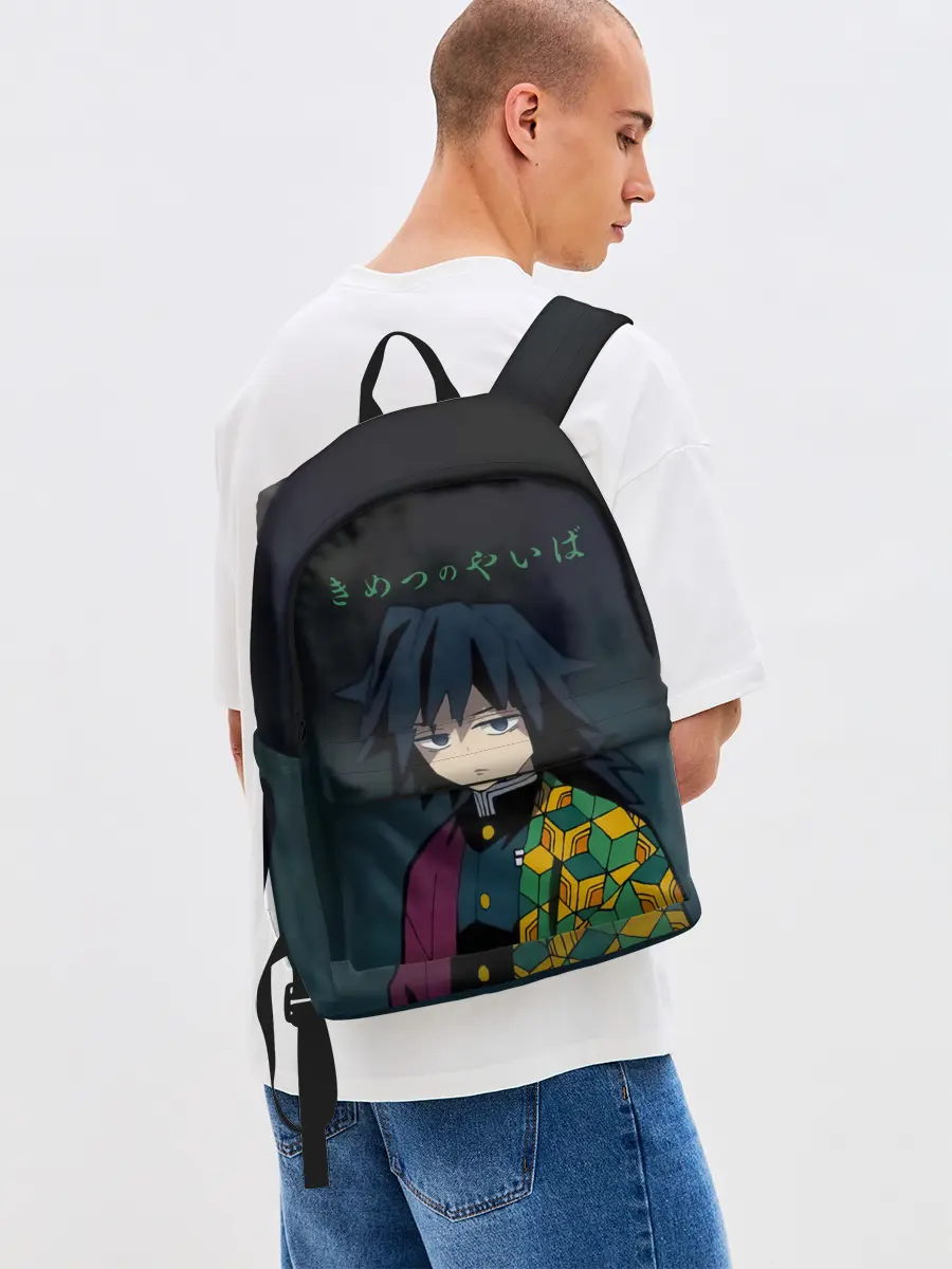 Рюкзак джинсовый / Гию Томиока Kimetsu no Yaiba