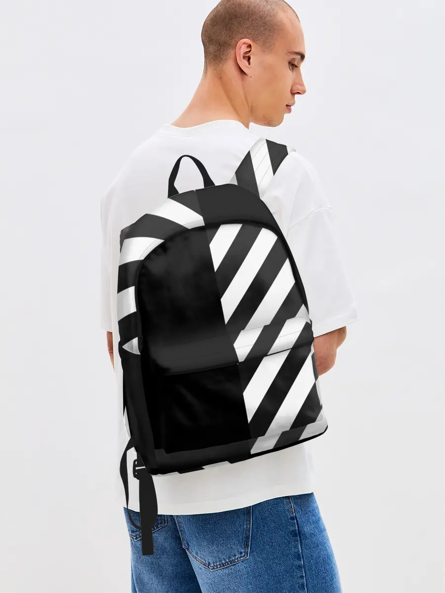 Рюкзак джинсовый / Черно-Белые Полосы