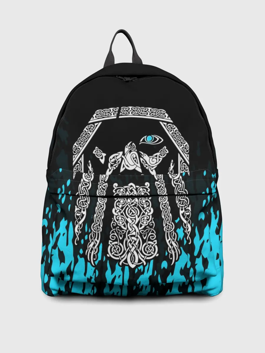 Рюкзак джинсовый / БОГ ОДИН | Узорное лицо
