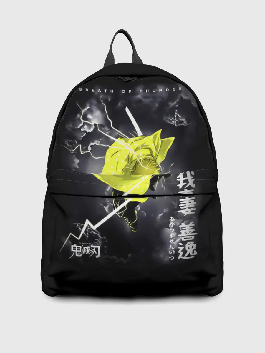 Рюкзак джинсовый / Zenitsu Agatsuma Kimetsu no Yaiba