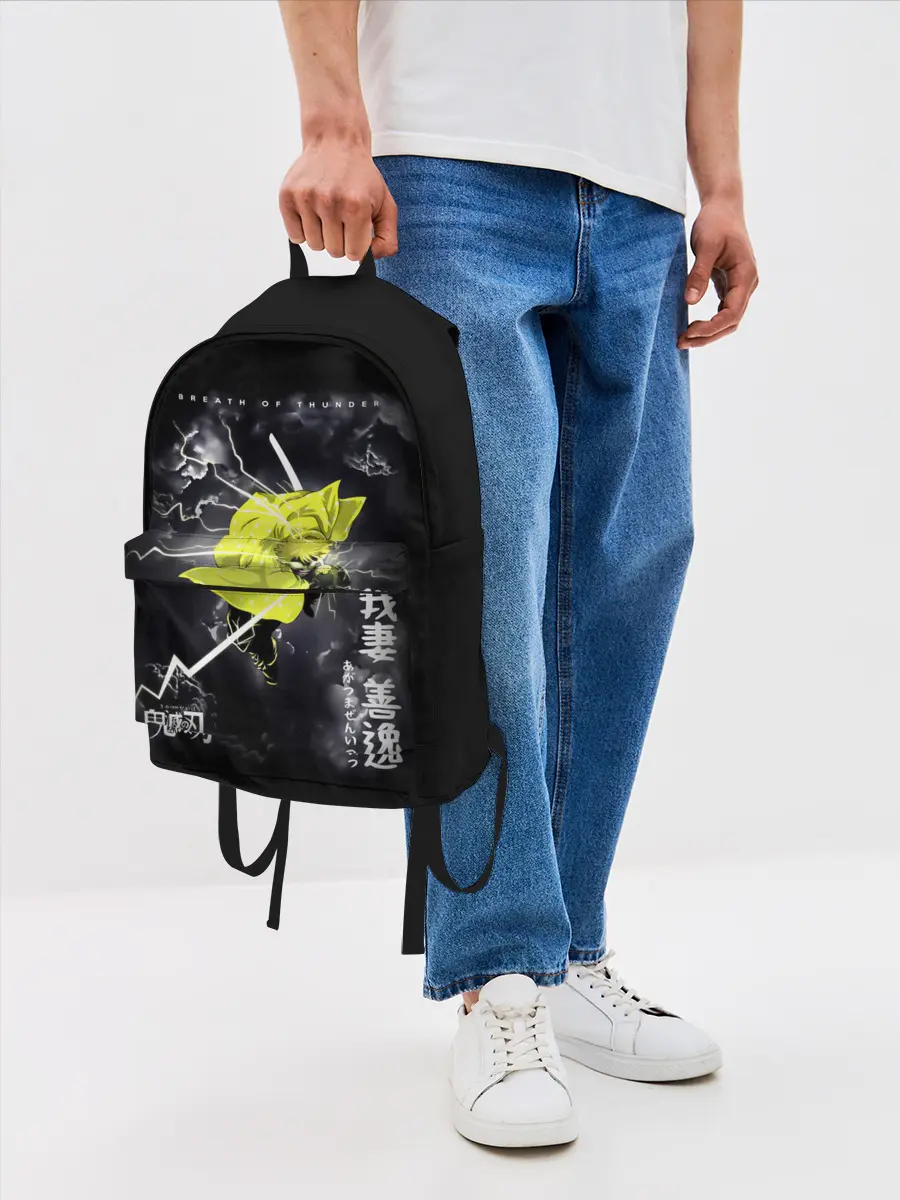 Рюкзак джинсовый / Zenitsu Agatsuma Kimetsu no Yaiba
