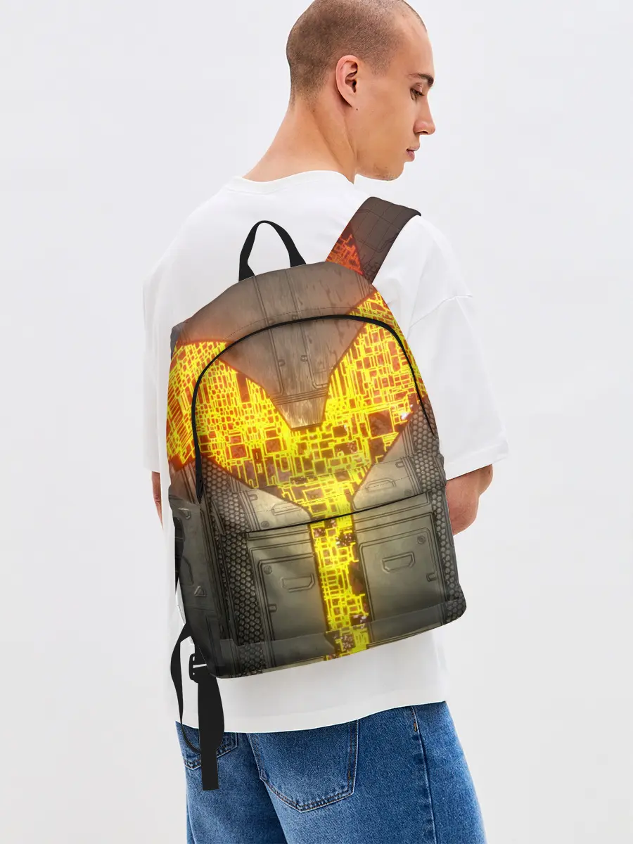 Рюкзак джинсовый / Неоновая внутренность 3D