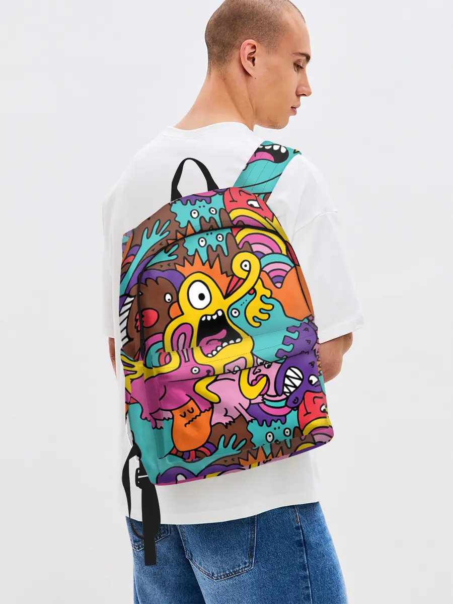 Рюкзак джинсовый / crazy abstraction