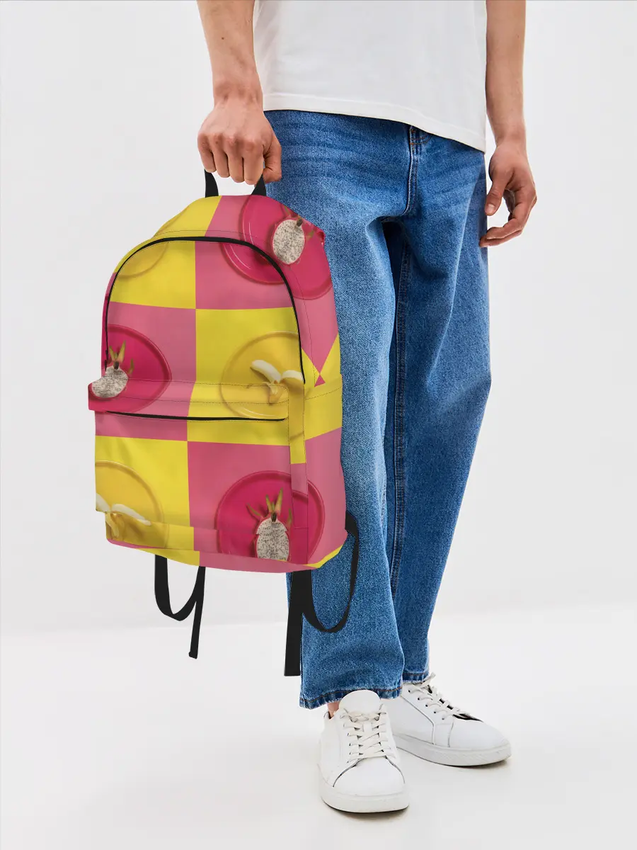 Рюкзак джинсовый / фрукты шахматы