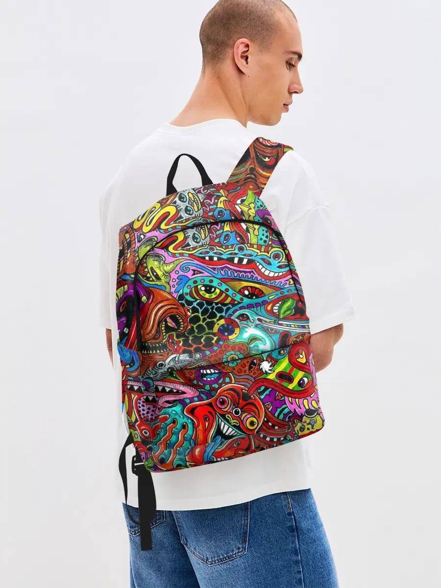 Рюкзак джинсовый / яркая абстракция