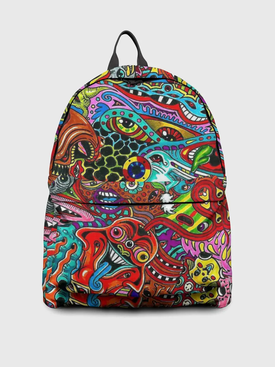 Рюкзак джинсовый / яркая абстракция