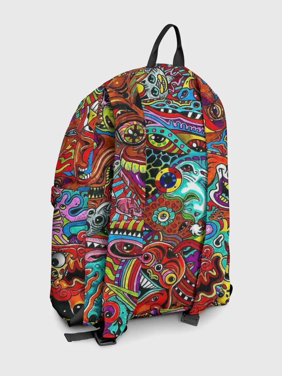 Рюкзак джинсовый / яркая абстракция