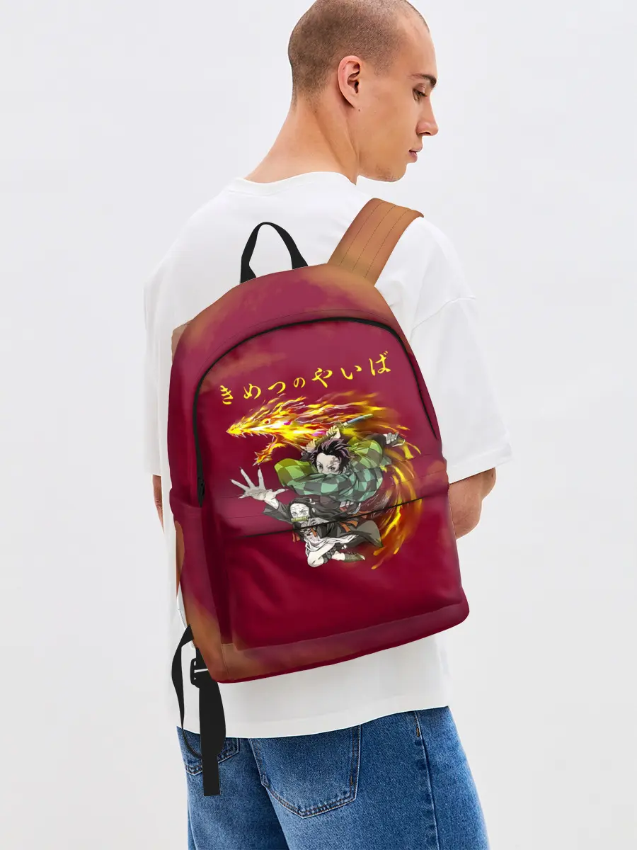 Рюкзак джинсовый / Танджиро и Незуко Камадо