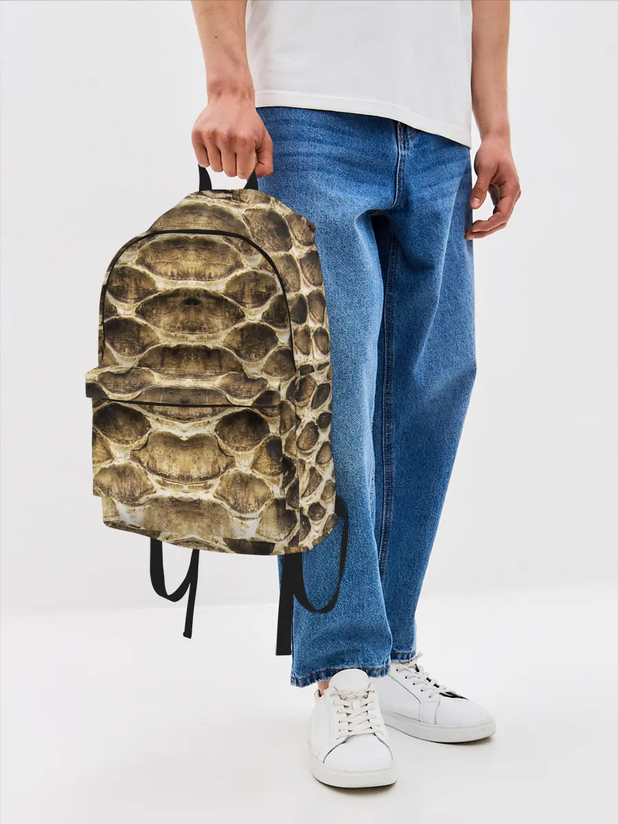 Рюкзак джинсовый / Змеиная кожа