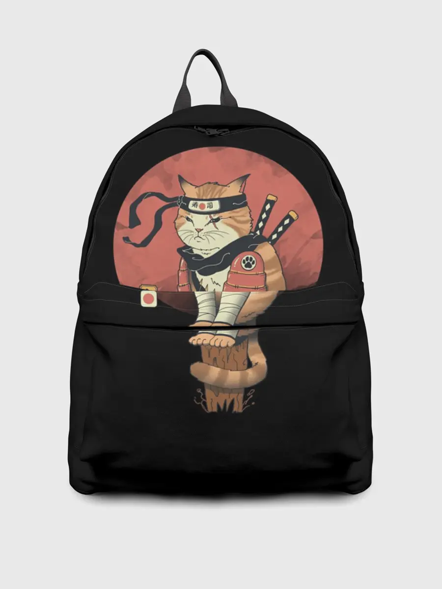 Рюкзак джинсовый / Кот Ниндзя