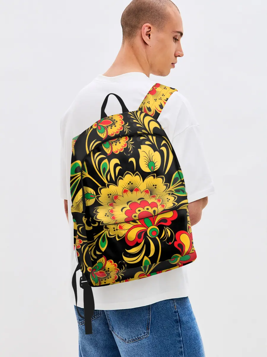 Рюкзак джинсовый / Хохлома