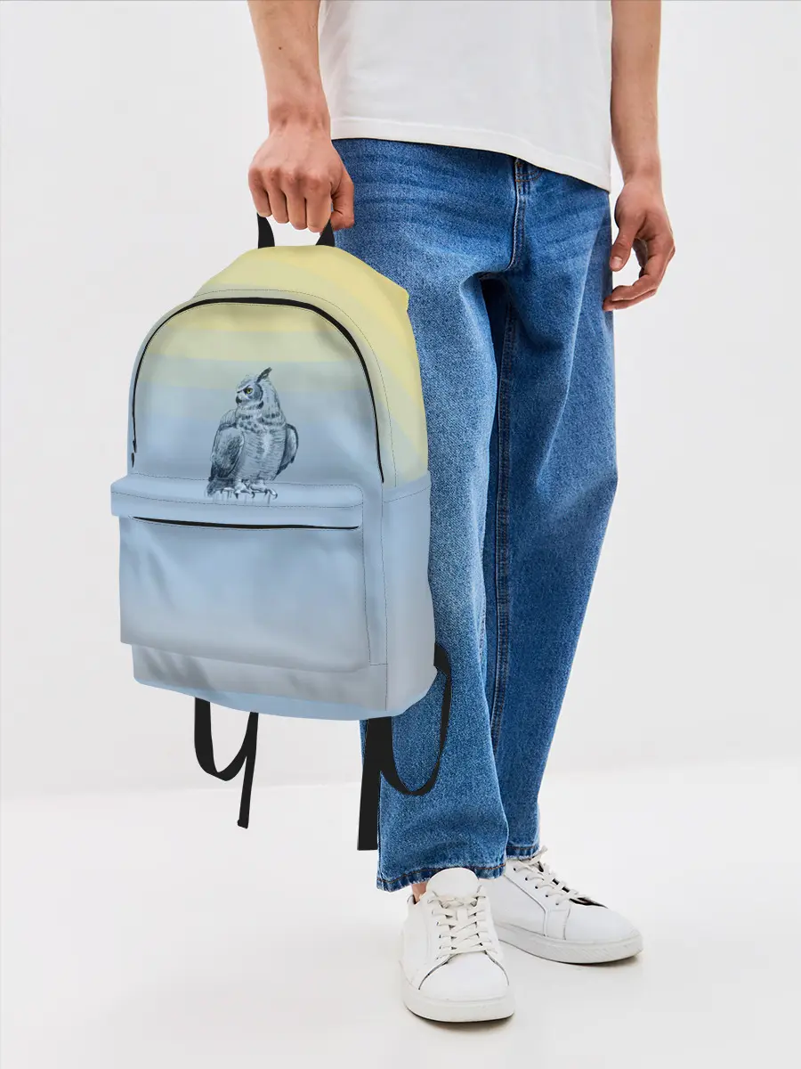 Рюкзак джинсовый / филин