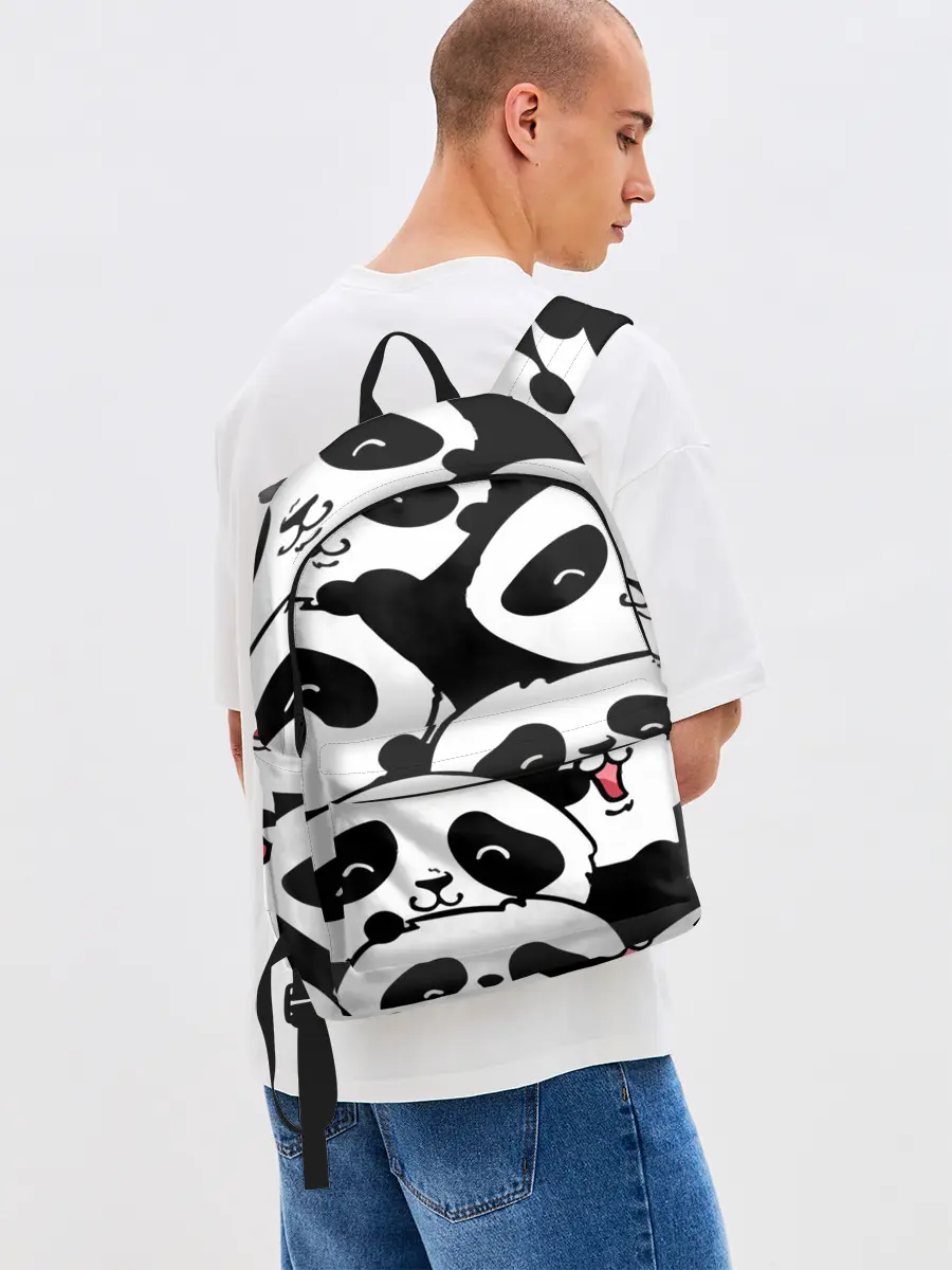 Рюкзак джинсовый / панды