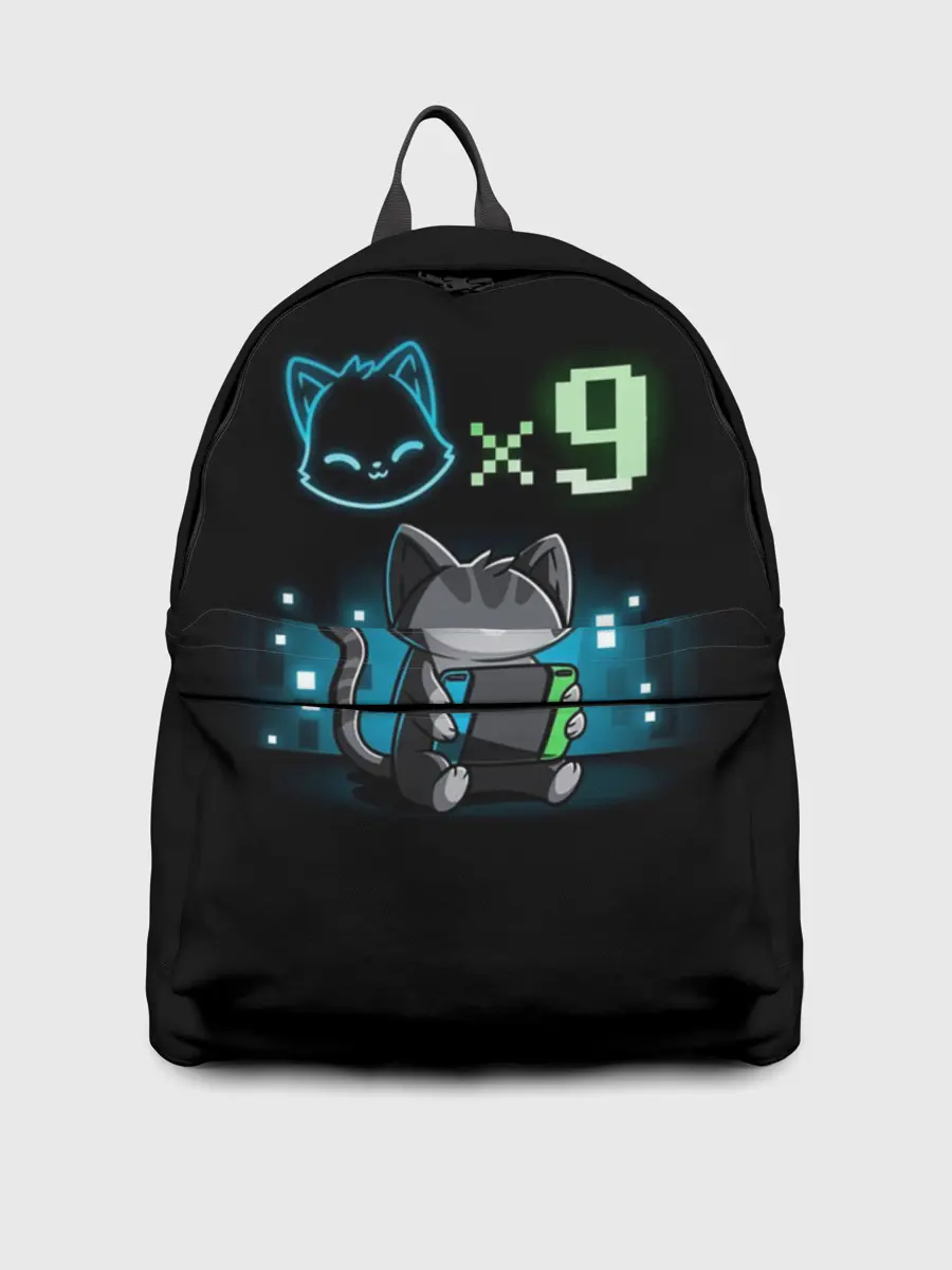 Рюкзак джинсовый / У меня 9 жизней