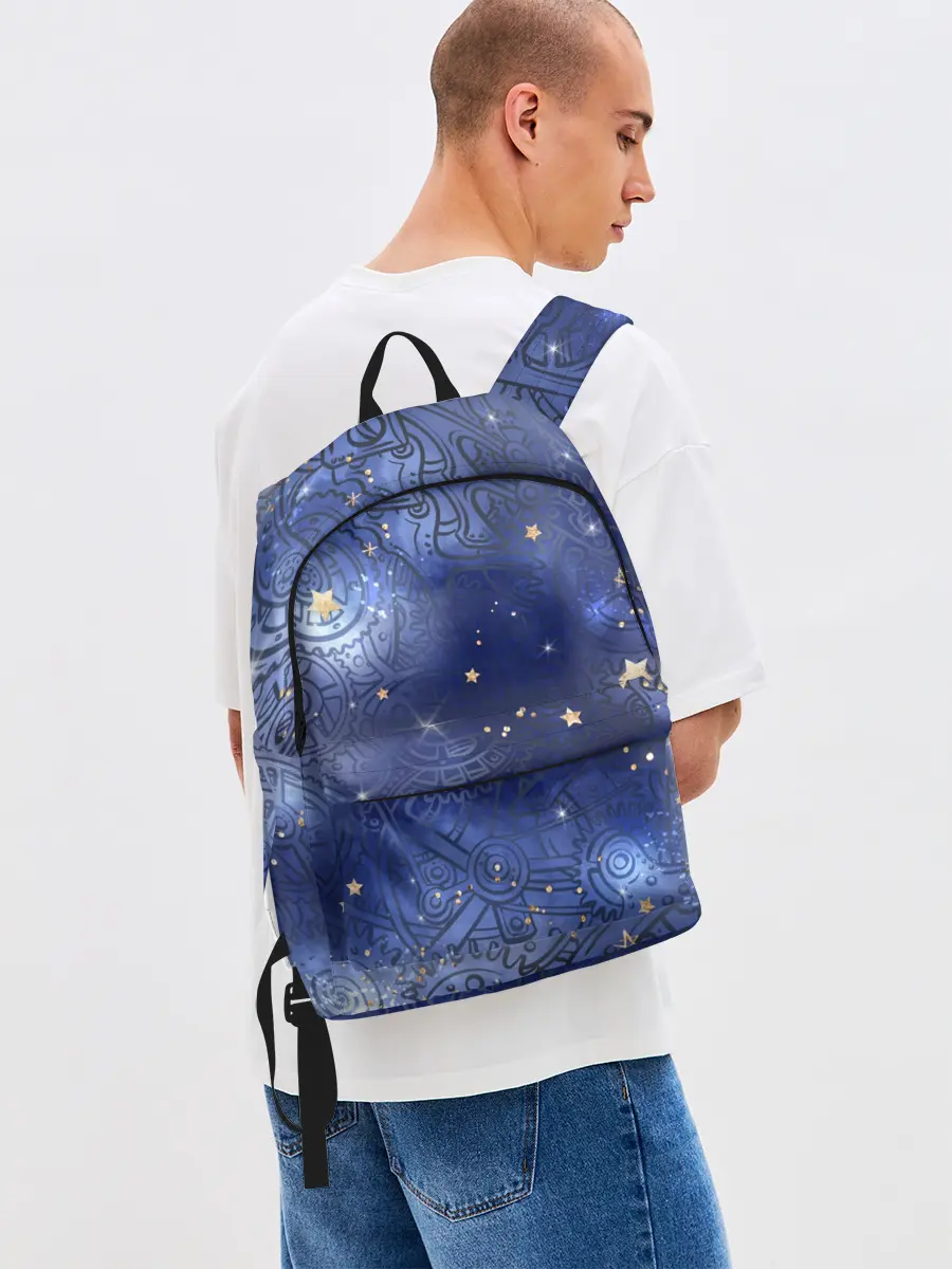 Рюкзак джинсовый / Небо в стиле Стимпанк