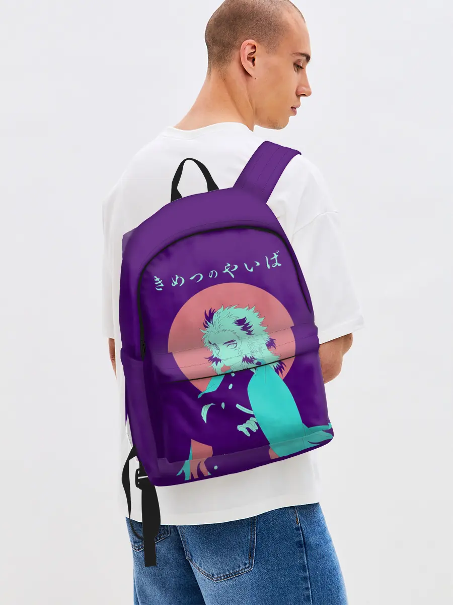 Рюкзак джинсовый / Кёджуро Ренгоку Kimetsu no Yaiba