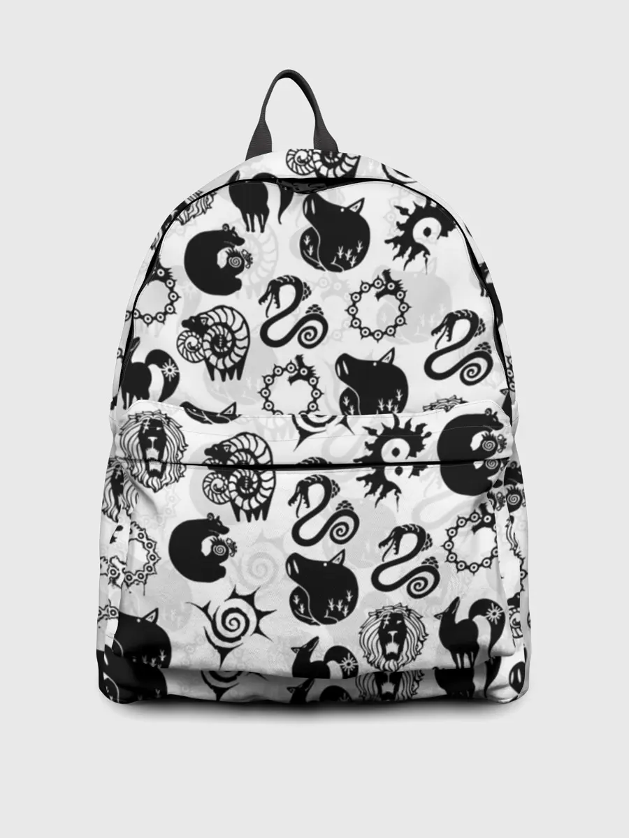 Рюкзак джинсовый / 7 СМЕРТНЫХ ГРЕХОВ СИМВОЛЫ