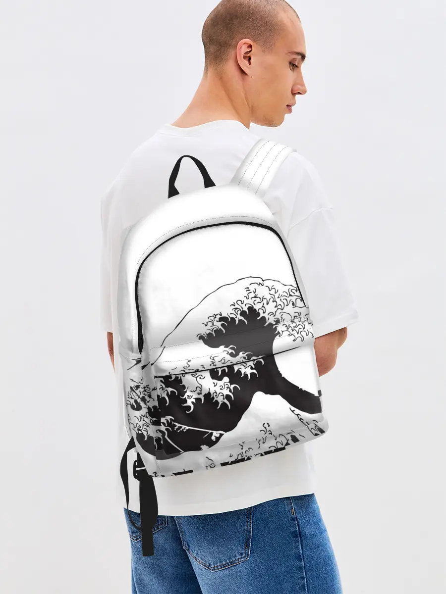 Рюкзак джинсовый / Волна Канагава Япония | Sea Wave