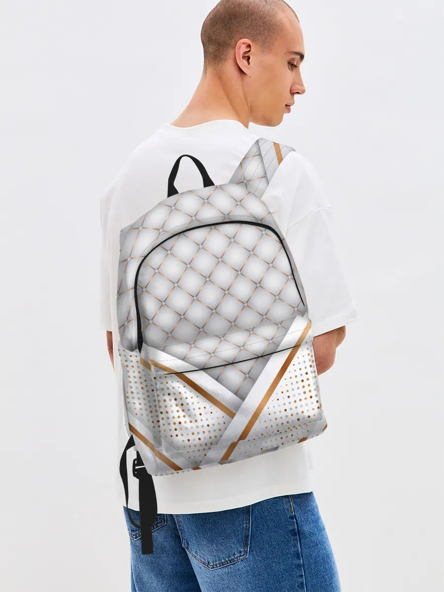 Рюкзак джинсовый / Luxury white & Gold