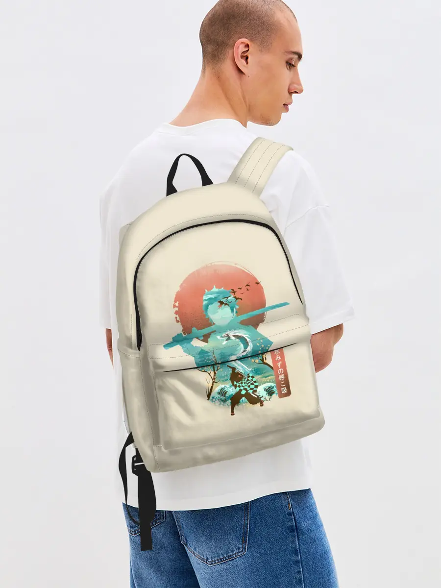 Рюкзак джинсовый / Demon Slayer. Tanjiro