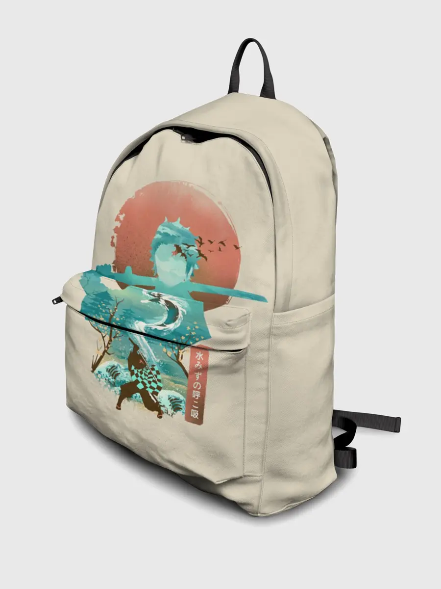 Рюкзак джинсовый / Demon Slayer. Tanjiro