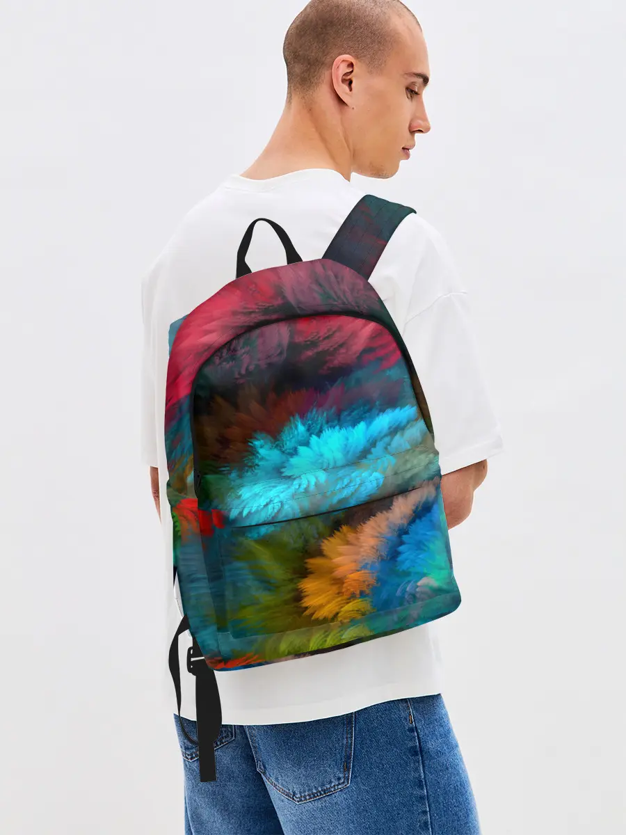 Рюкзак джинсовый / Цветной дестрой