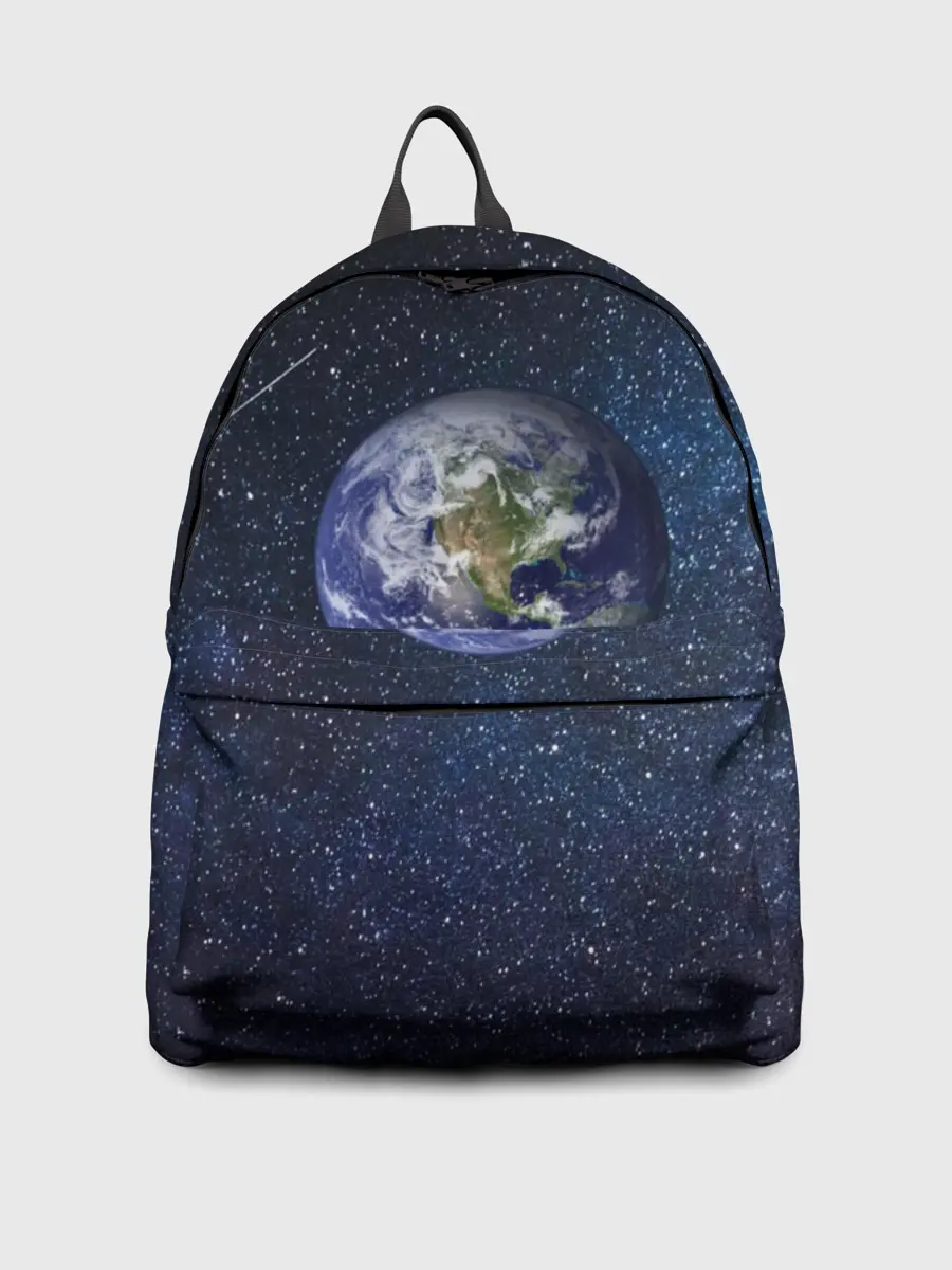 Рюкзак джинсовый / Земля в космосе